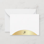 Script main Monogramme Modèle Faux Gold Élégant (Dos)