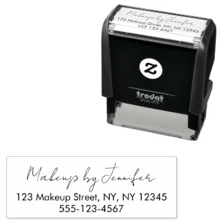Script Make-up Studio Naam Retour Adres Telefoon Zelfinktende Stempel