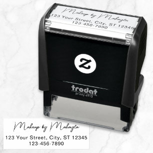Script Make-up Studio Naam Retouradres Telefoon Zelfinktende Stempel