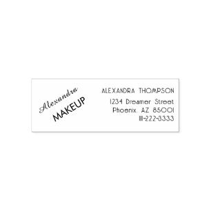 Script Make-up Studio Naam Retouradres Telefoon Zelfinktende Stempel