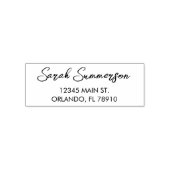 Script Make-up Studio Naam Retouradres Zelfinktende Stempel (Design)