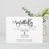 Script malheureusement annulé Mariage Faire-part (Debout devant)