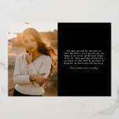 Script manuscrit 2 Faire-part de diplôme photo (Verso)