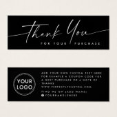 Script manuscrit ajouter logo noir merci insérer (Devant & derrière)