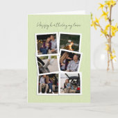 Script manuscrit Bonne carte d'anniversaire - Ph p (Fleur jaune)