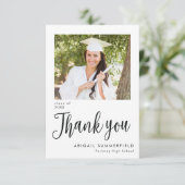 Script manuscrit Carte de remerciements d'obtentio (Debout devant)