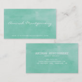 Script manuscrit | Carte de visite aquarelle (Devant / Derrière)
