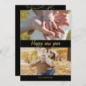 Script manuscrit cartes de nouvelles années (Devant / Derrière)