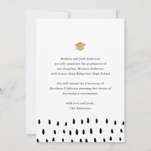 Script manuscrit Faire-part d'obtention d'un diplô (Dos)