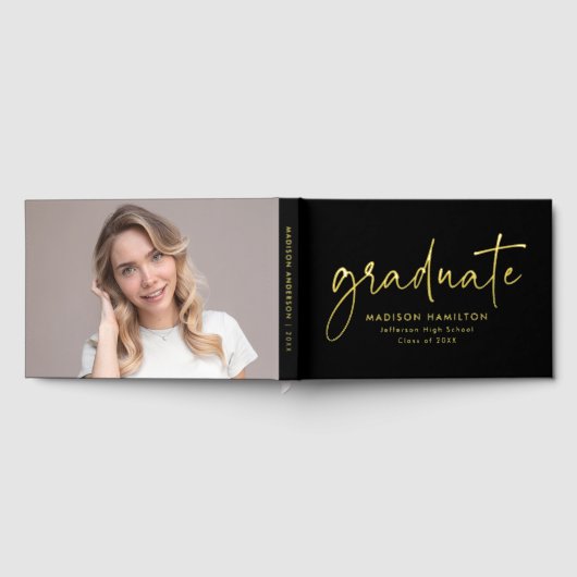 Script manuscrit moderne Black Photo Graduation (Complet)