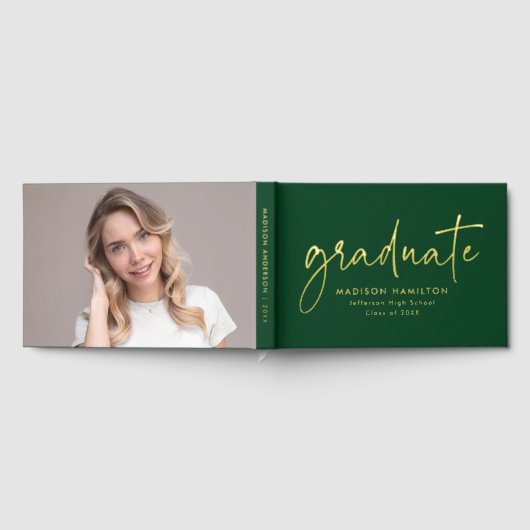 Script manuscrit moderne Green Photo Graduation (Complet)