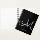 Script manuscrit moderne noir gris Monogramme 2022 (Devant avec enveloppe)