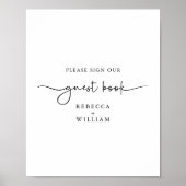Script manuscrit moderne panneau du livre d'or (Devant)