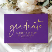 Script manuscrit moderne Purple Photo Graduation