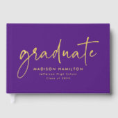 Script manuscrit moderne Purple Photo Graduation (Recto)