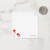 Script manuscrit Monogramme Modèle fraise (Devant/Arrière en situation)