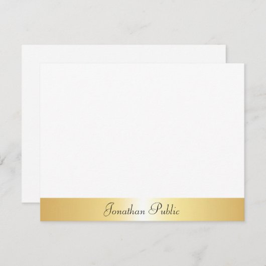 Script manuscrit Nom du texte Gold Modèle (Devant / Derrière)