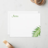 Script manuscrit Palm Feuille Modèle Floral (Devant/Arrière en situation)