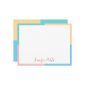 Script manuscrit rose Jaune Bleu Vert Modèle (Devant/Arrière en situation)