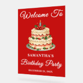 Script manuscrit rouge Noël Accueil (Angle)