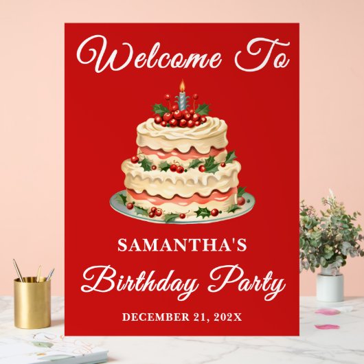 Script manuscrit rouge Noël Accueil (Mariage)