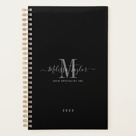 Script manuscrit simple moderne noir et blanc (Devant)