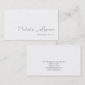 Script maquillage Carte de visite blanc simple (Devant / Derrière)