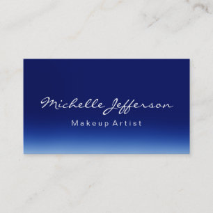 Script maquillage Carte de visite bleu foncé