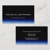 Script maquillage Carte de visite bleu noir (Devant / Derrière)