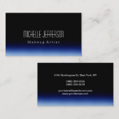Script maquillage Carte de visite bleu noir (Devant / Derrière)