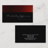 Script maquillage Motif rouge Carte de visite (Devant / Derrière)