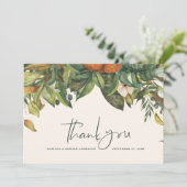 Script mariage élégant merci agrumes botanique (Debout devant)