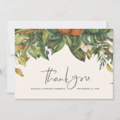 Script mariage élégant merci agrumes botanique (Devant)