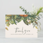 Script mariage élégant merci agrumes botanique (Debout devant)