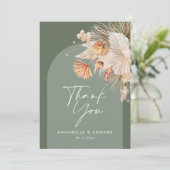 Script mariage élégant merci sage vert moderne (Debout devant)