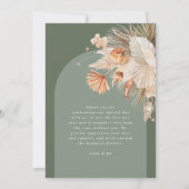 Script mariage élégant merci sage vert moderne (Dos)