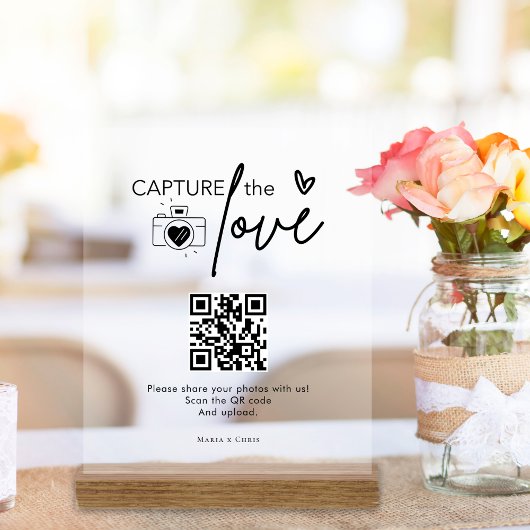 Script Mariage moderne Capture Le code QR d'amour