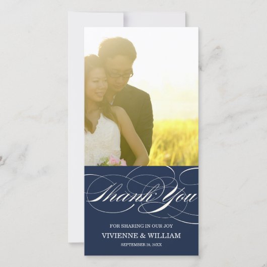 SCRIPT MERCI | CARTE PHOTO mariage MERCI (Devant)