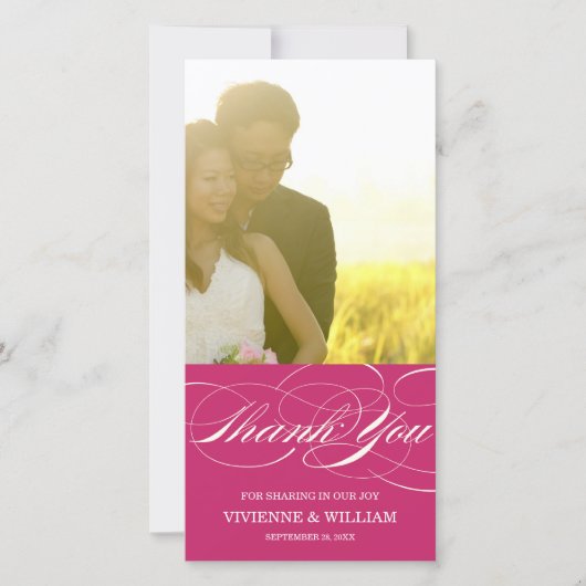 SCRIPT MERCI | CARTE PHOTO mariage MERCI (Devant)