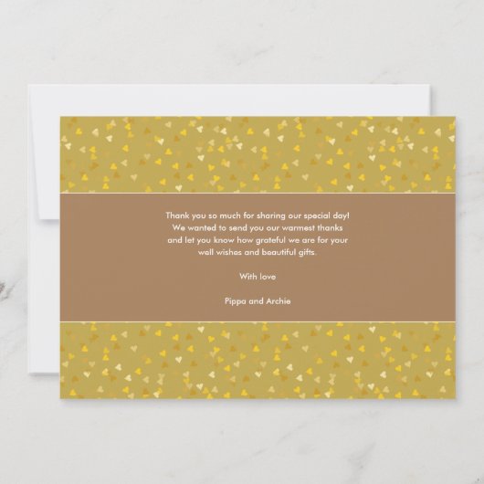 Script Merci Cœurs Dorés Photo De Mariage (Dos)