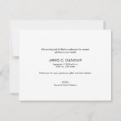 Script Merci et Faire-part de naissance bébé (Dos)