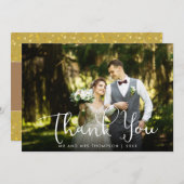 Script Merci Gold Hearts Mariage photo (Devant / Derrière)