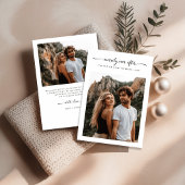 Script Merrily Ever Na Kerstmis Bruiloftsfoto Feestdagenkaart