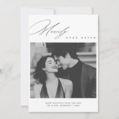 Script Merrily Ever Na Pas getrouwd Kerstfoto Feestdagenkaart (Voorkant)