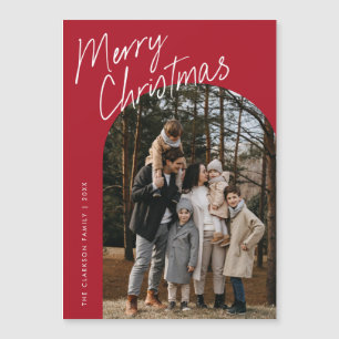Script Merry Christmas Arch Foto Magnetische Kaart