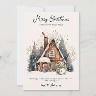 Script Merry Christmas Flat Vakantie Kaart