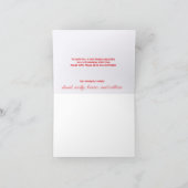 Script Merry Christmas Red Holiday Kaart (Binnen)