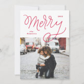 Script Merry Fun Bold Holiday Kaart (Voorkant)