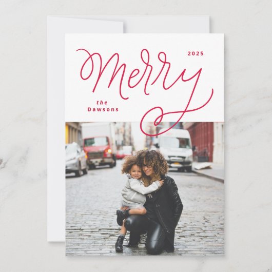 Script Merry Fun Bold Holiday Kaart (Voorkant)