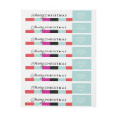 Script Merry kerst | Omslag rond retourlabel (Vel)